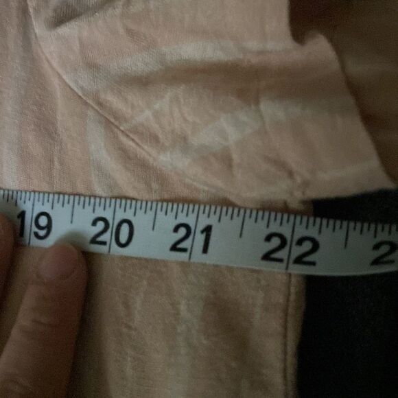 Knot Sisters Blush pink linen striped Button up midi Dress lagenlook coastal L - Picture 9 of 10